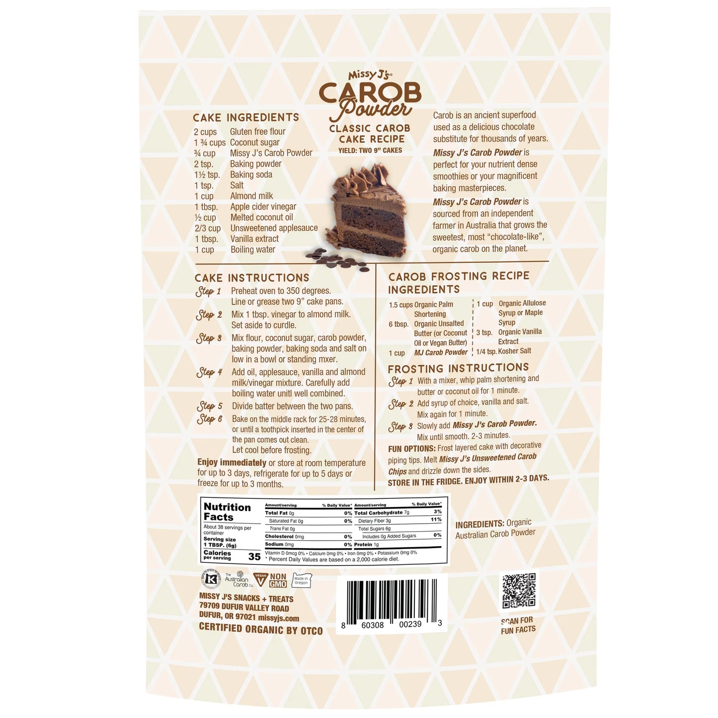 Carob Powder, Roasted, Organic