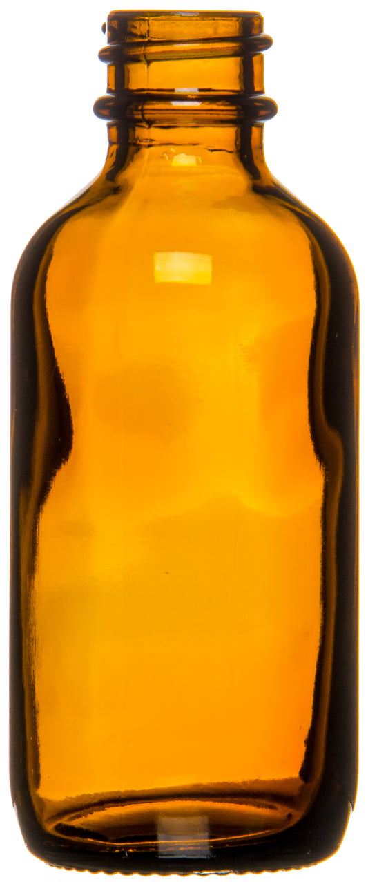 Glass Amber Bottle, 2 oz