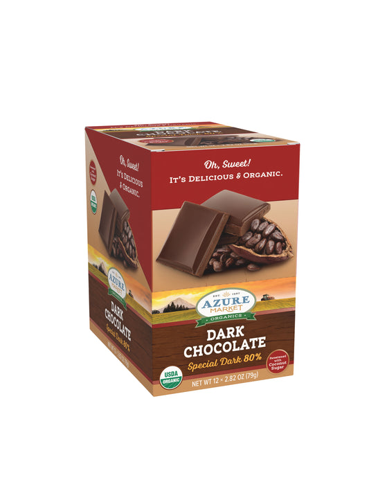 Dark Chocolate Bar 80% Sweetened With Coconut Sugar, Organic