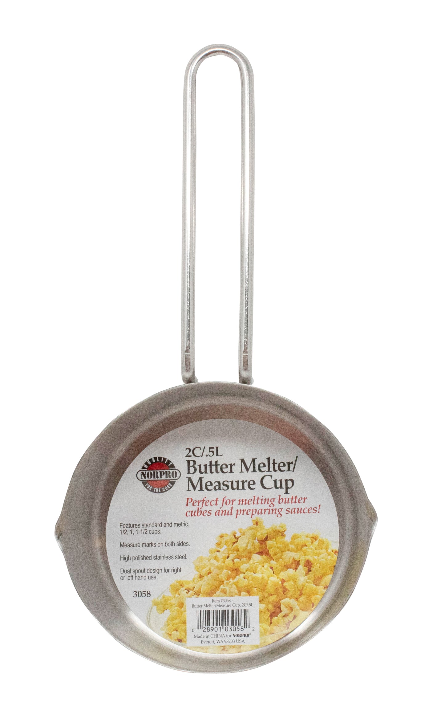 Measuring Cup, 2 Cup, Stainless Steel