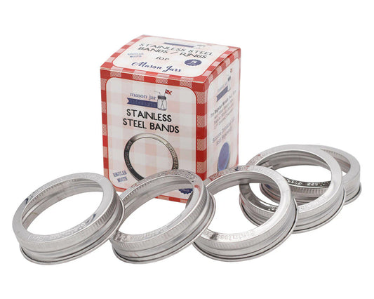 Jar Bands/Rings, Regular Mouth, Stainless Steel