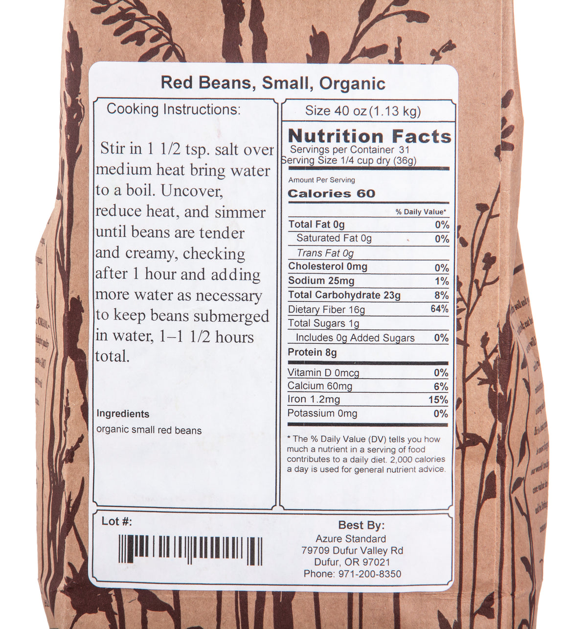 Red Beans, Small, Organic