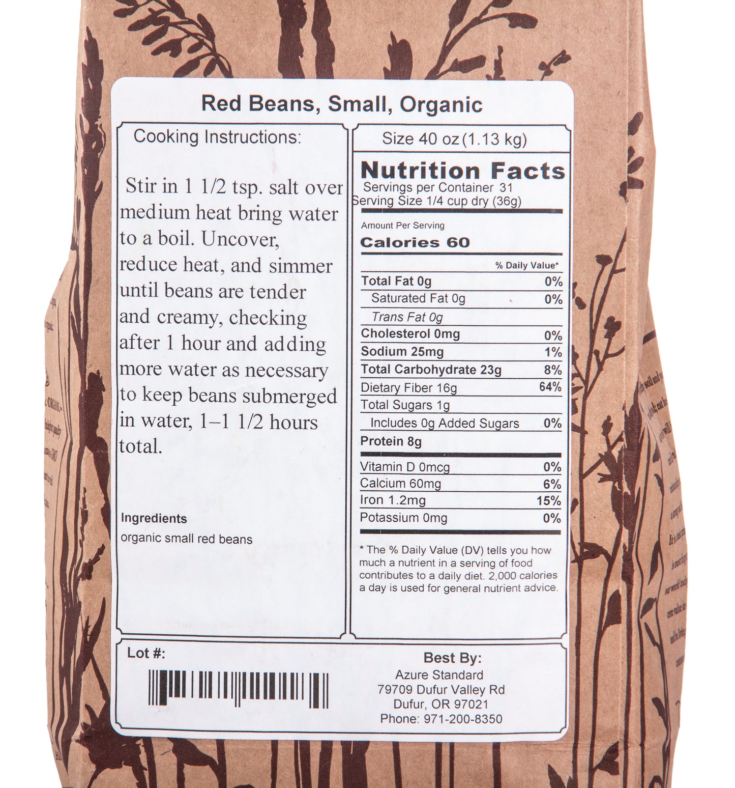 Red Beans, Small, Organic
