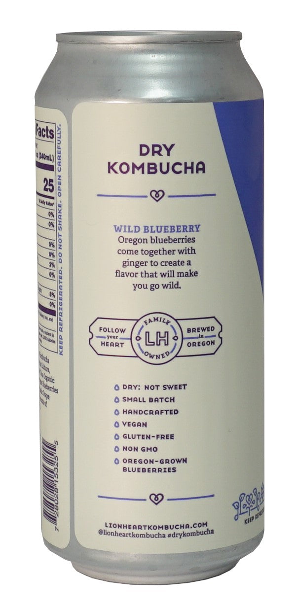 Kombucha, Wild Blueberry, Raw