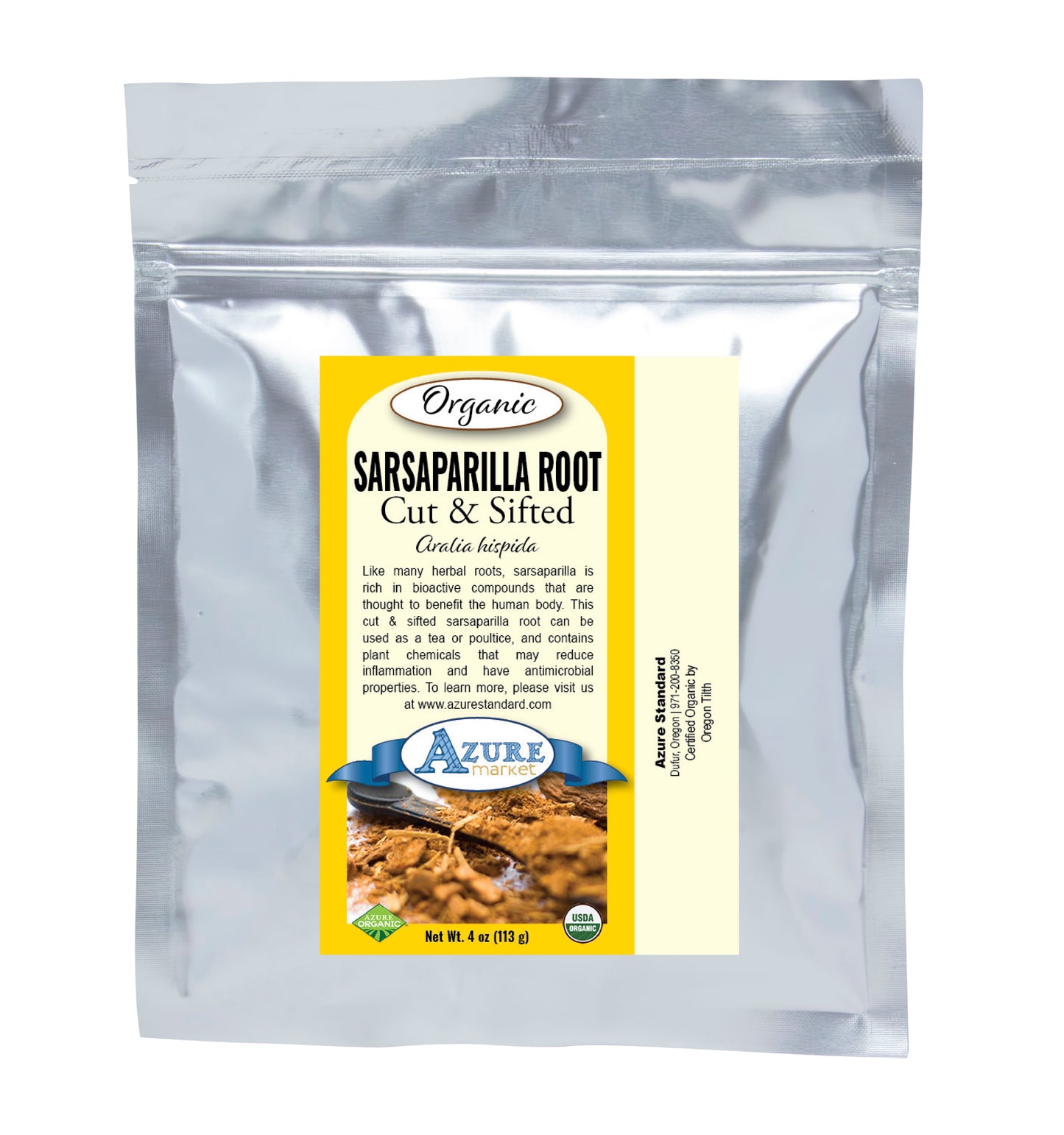 Sarsaparilla Root, Cut & Sifted, Organic