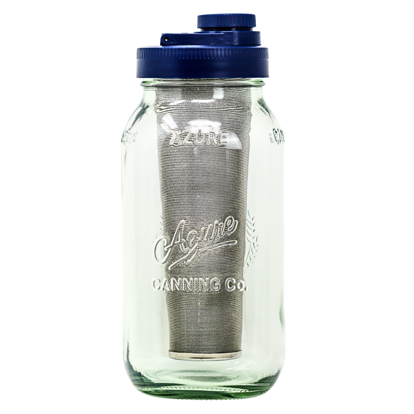 Cold Brew Coffee Maker Kit, 1/2 Gallon Jar, Wide Mouth, Blue