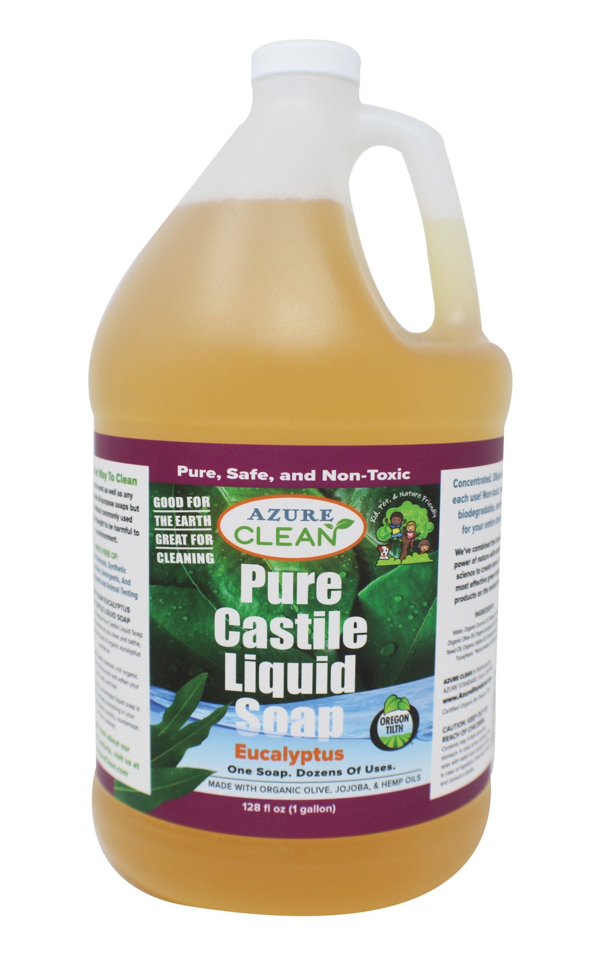 Castile Liquid Soap, Pure, Eucalyptus, Organic