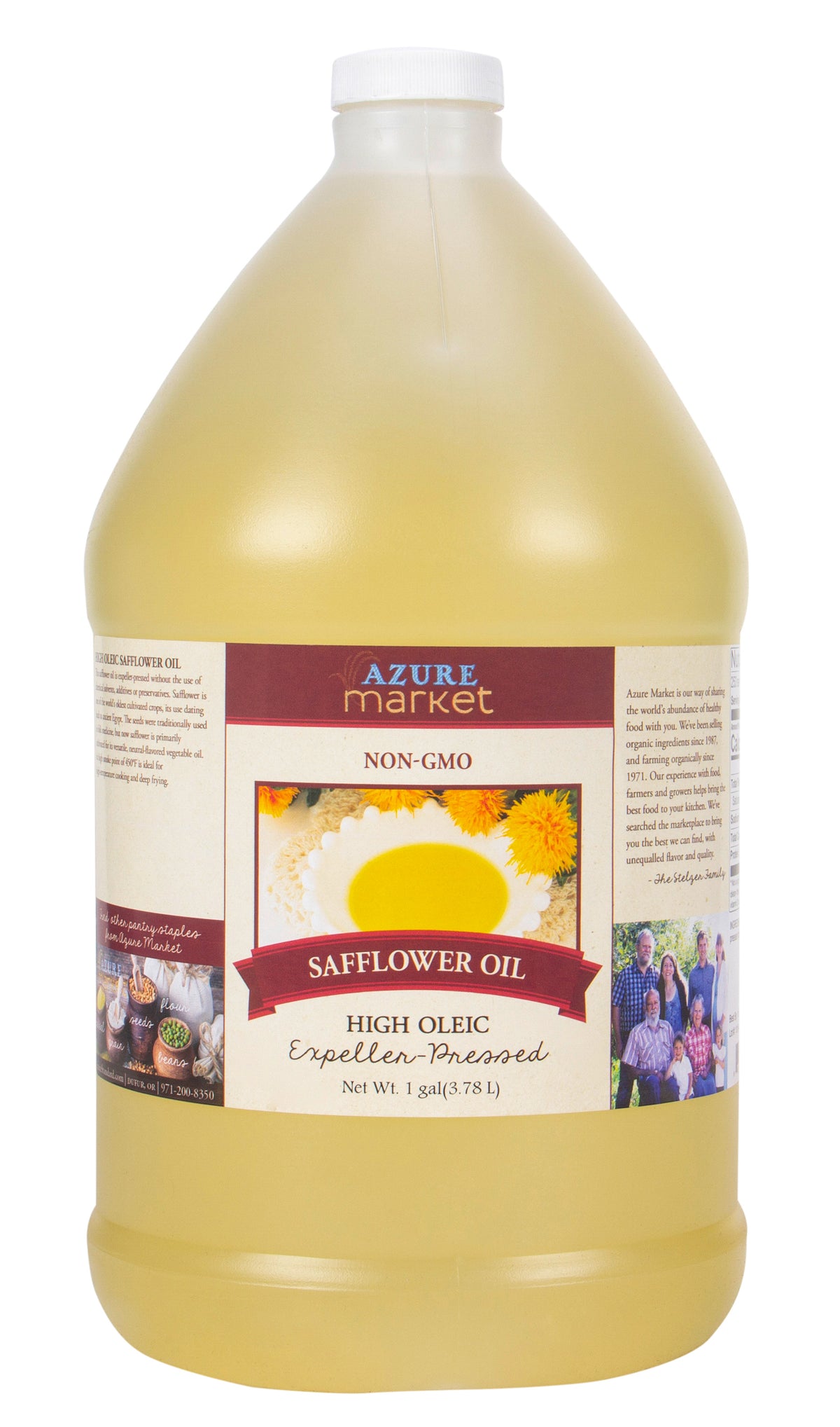 Safflower Oil, Expeller Pressed High Oleic, Non GMO