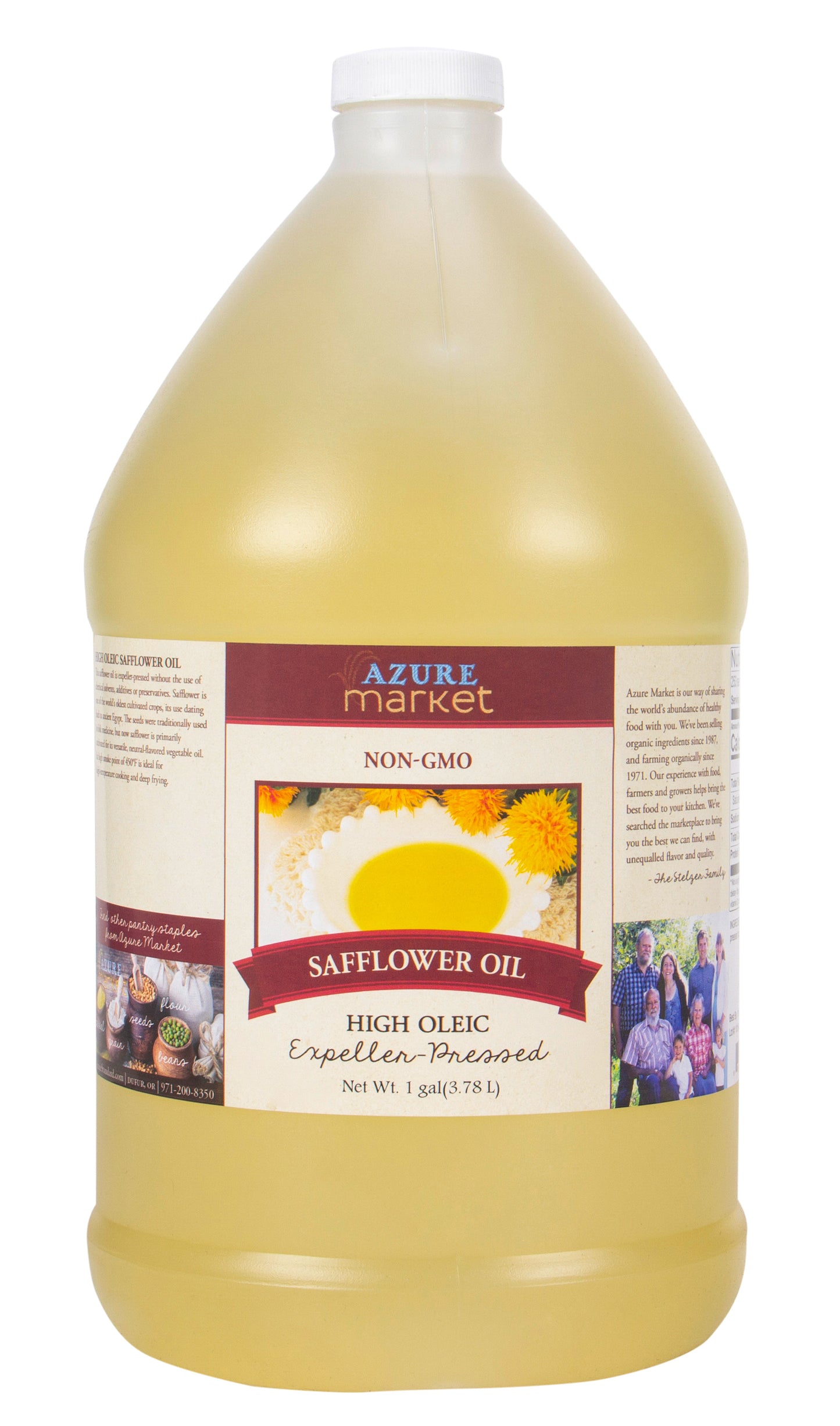 Safflower Oil, Expeller Pressed High Oleic, Non GMO