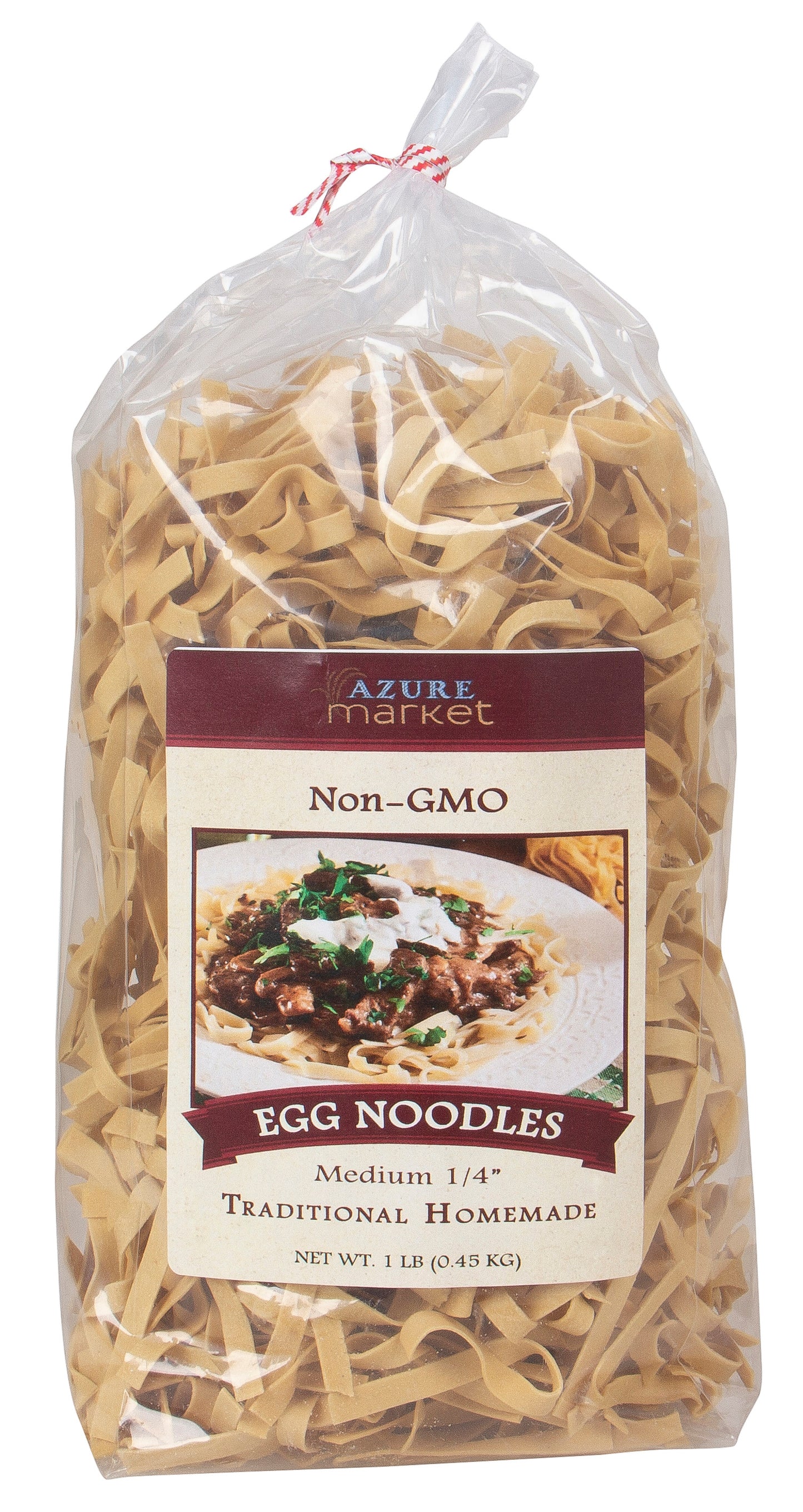 Traditional Homemade Egg Noodles, Medium 1/4 inch