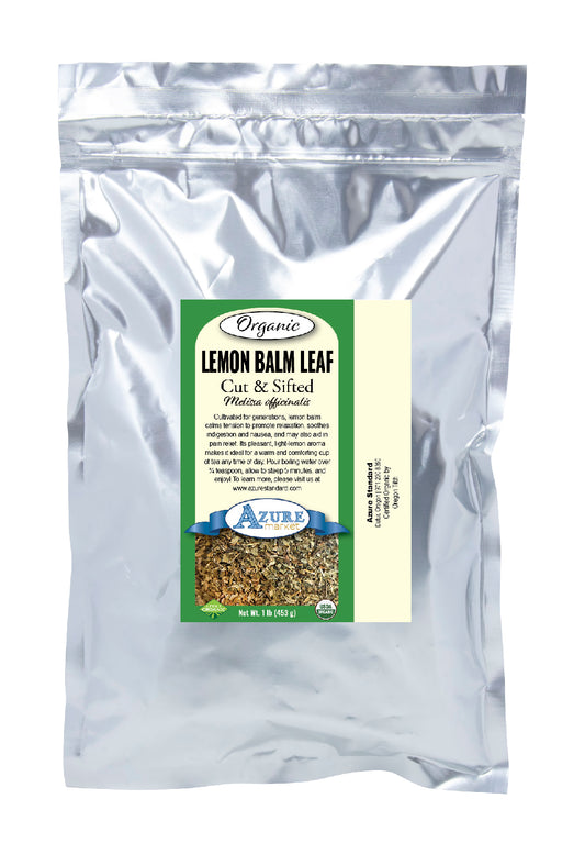 Lemon Balm Leaf, Cut & Sifted, Organic