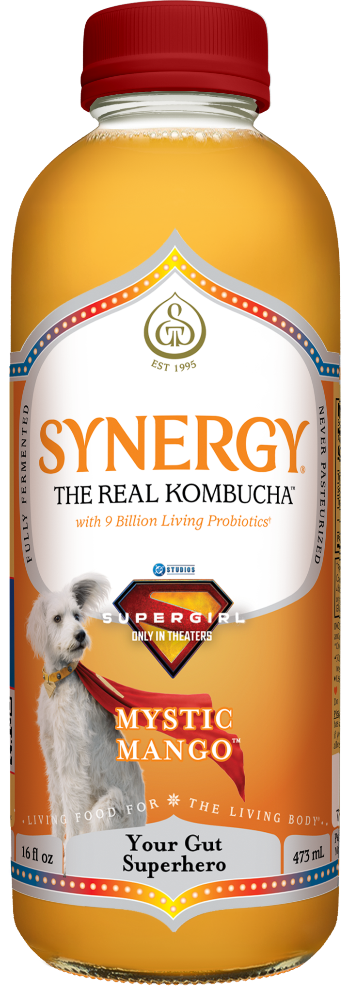 SYNERGY, Kombucha Raw, Mystic Mango