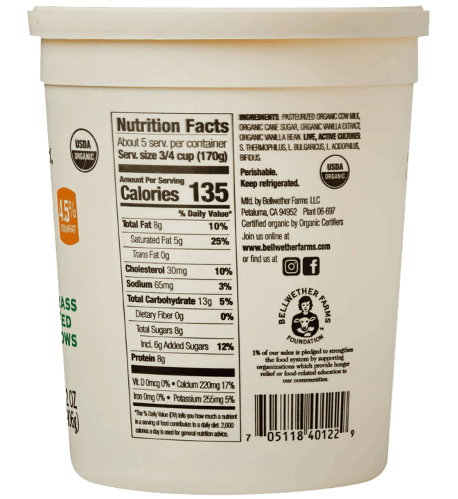Yogurt, Whole Milk, Vanilla, A2 Organic