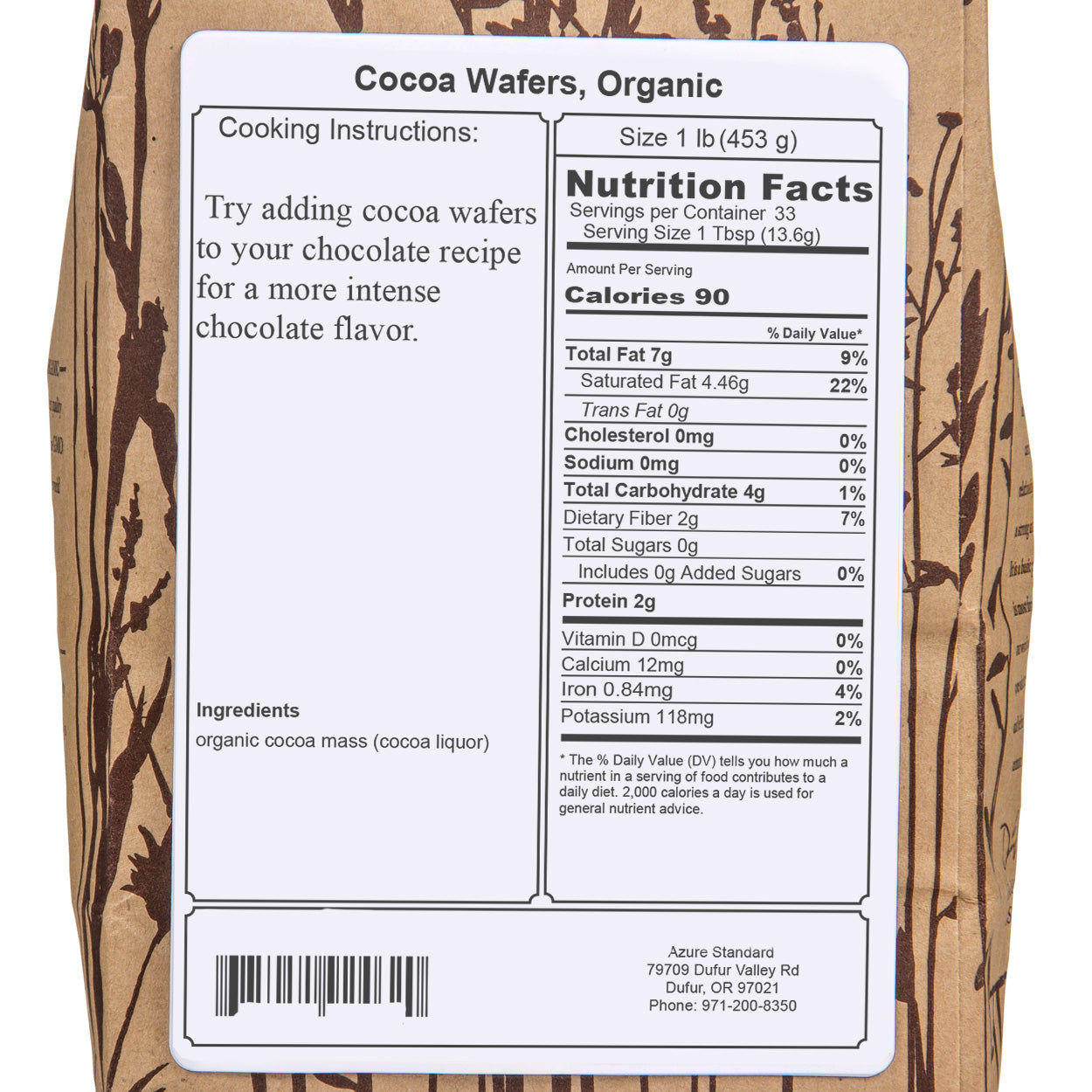 Cocoa Wafers, Organic