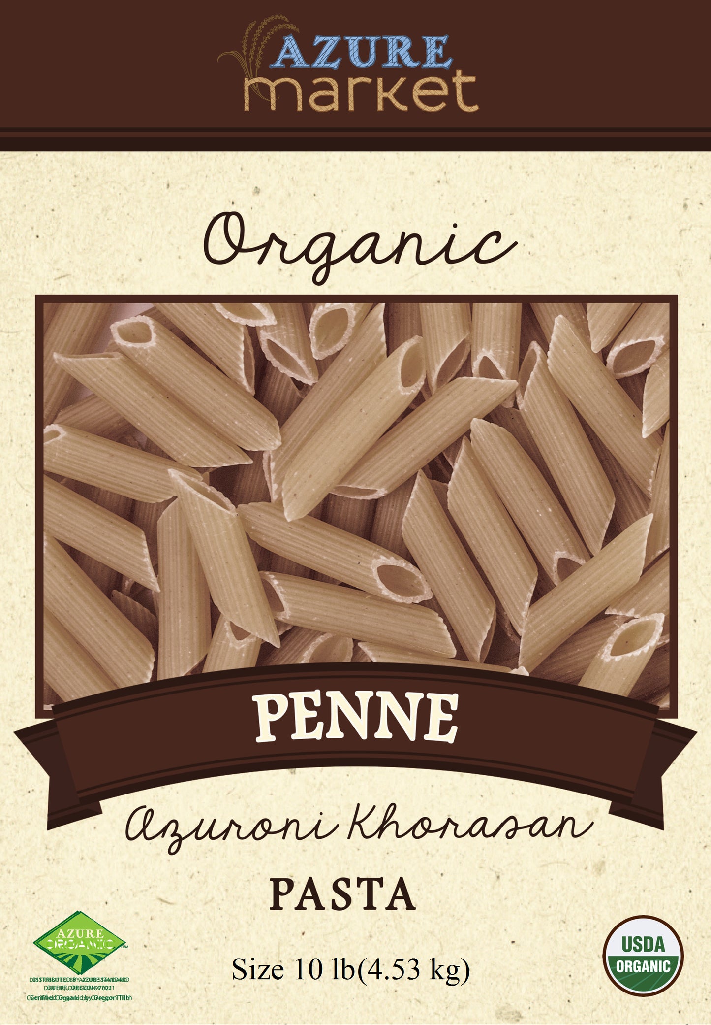Penne Azuroni Khorasan Pasta, Organic