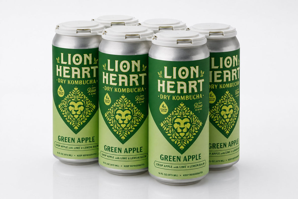Kombucha, Green Apple, Raw