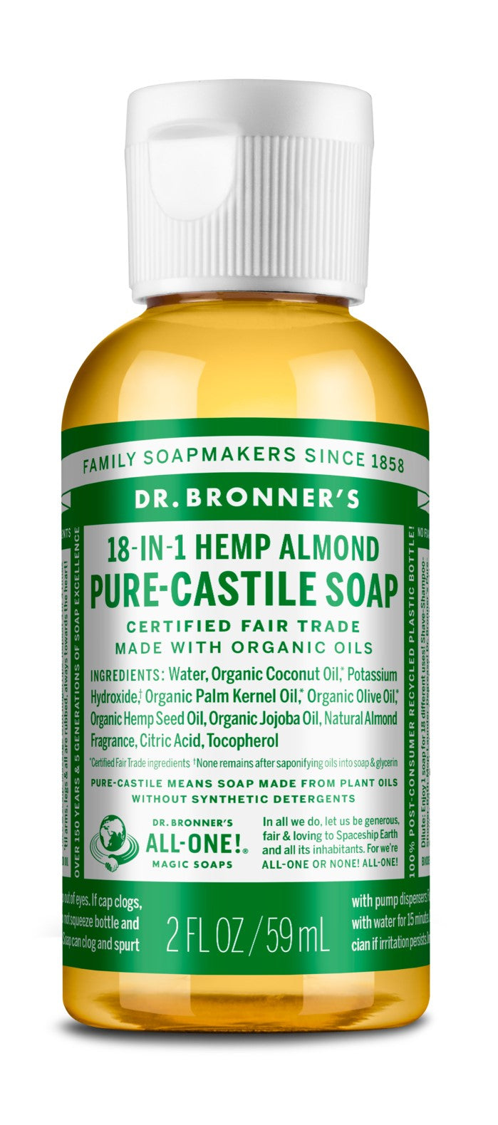Hemp Almond Pure Castile Soap, Organic