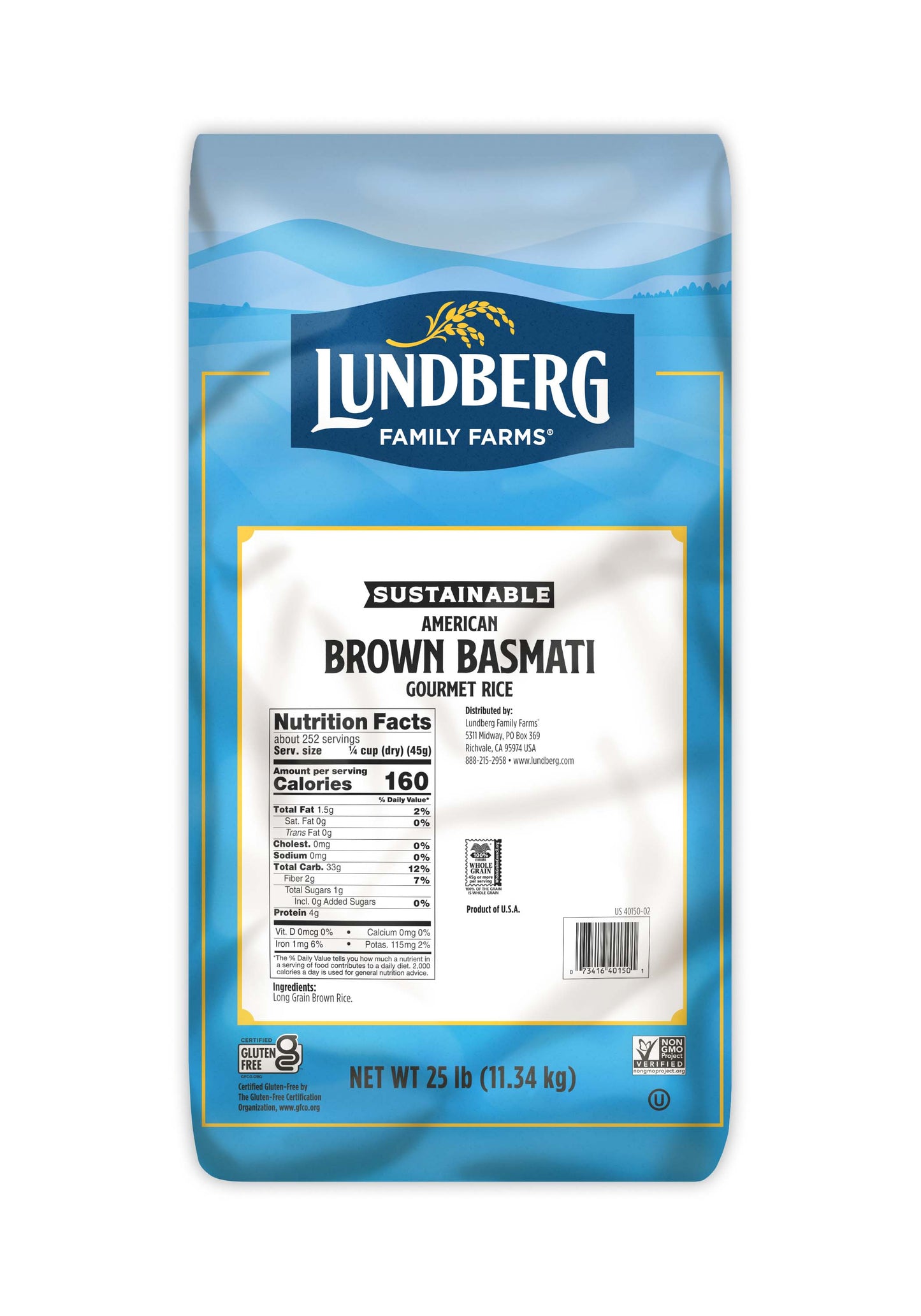 Rice, Basmati, Brown, Eco-Farmed, Gluten Free
