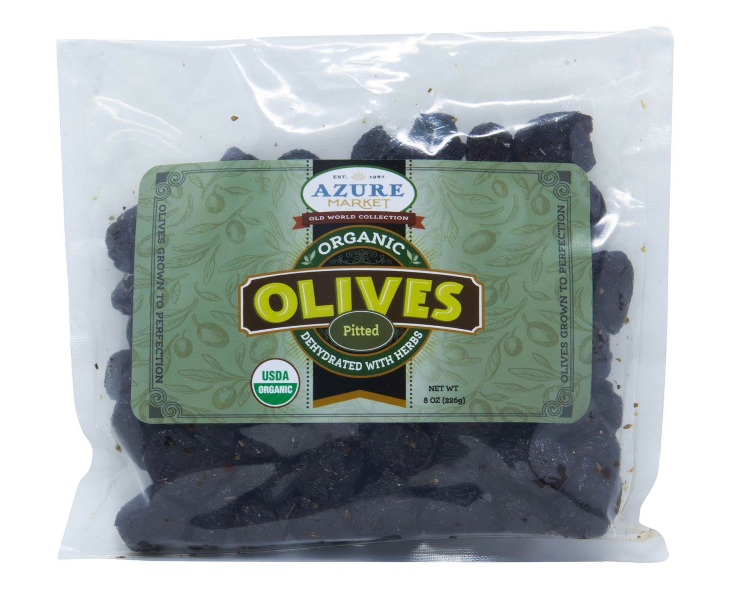 Dehydrated Black Olives with Herbs, Organic
