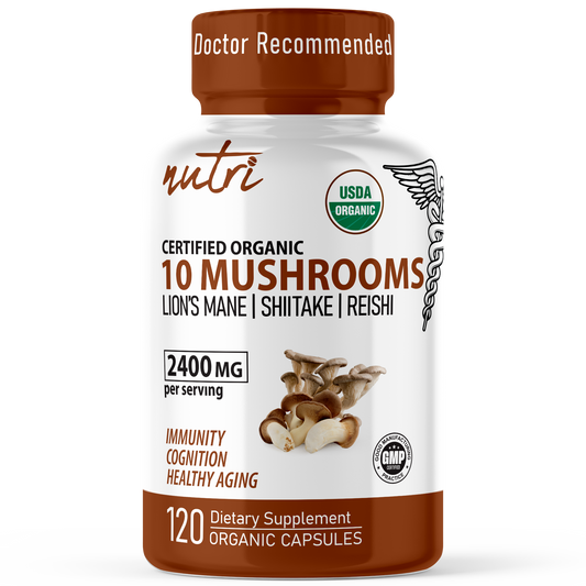 10 Mushrooms Complex, 2400mg, Organic