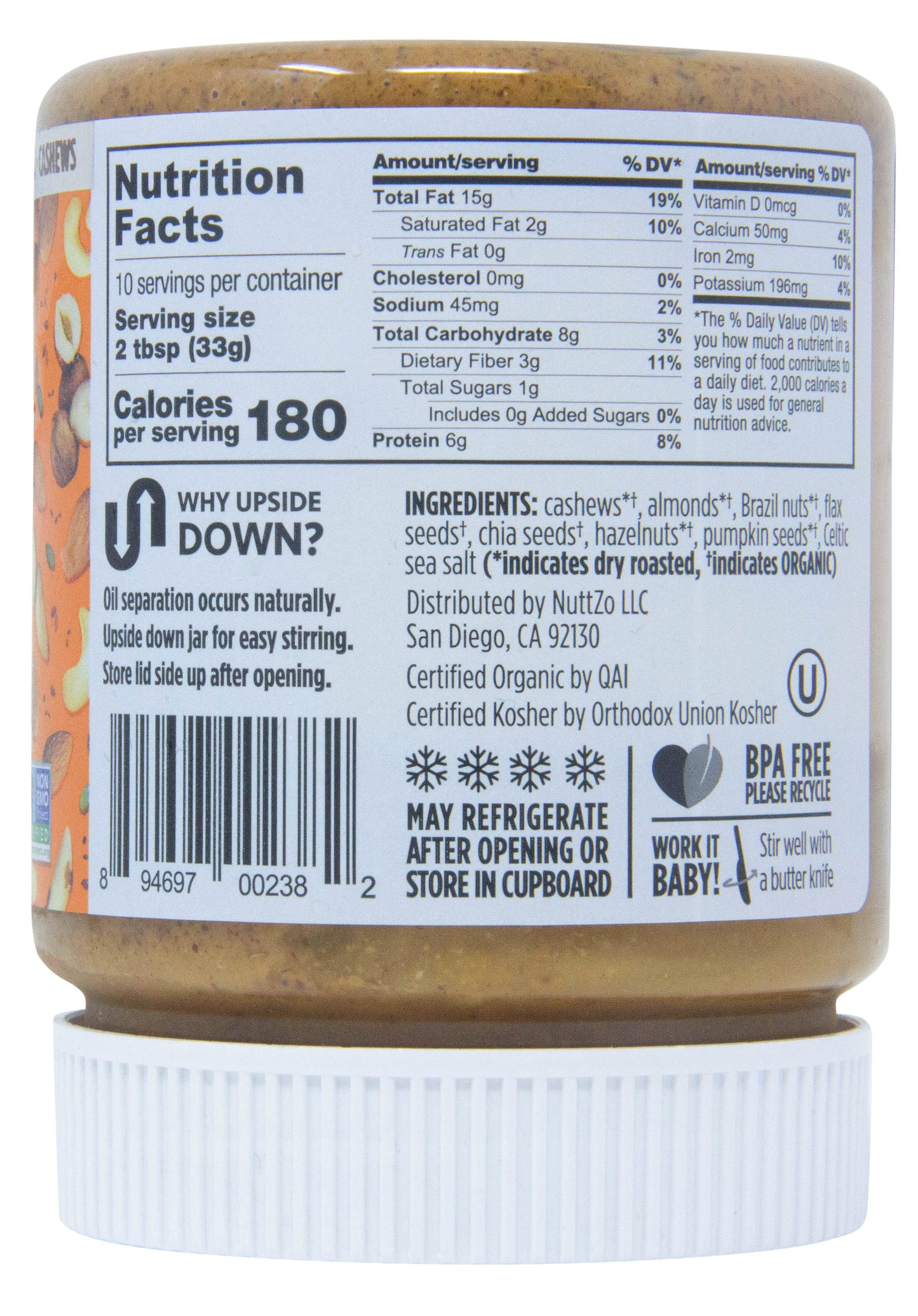 Seven Nut & Seed Butter, Power Fuel, Smooth, Organic