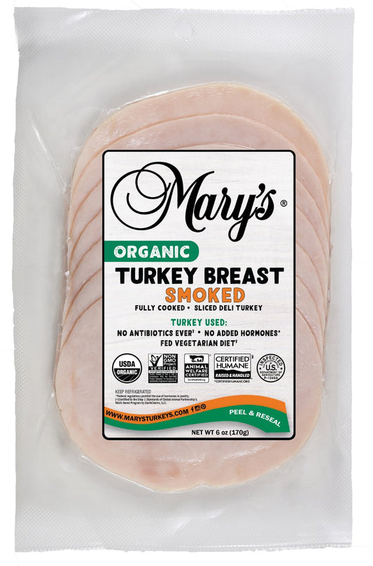 Hickory Smoked Turkey Breast, Sliced, Frozen, Organic