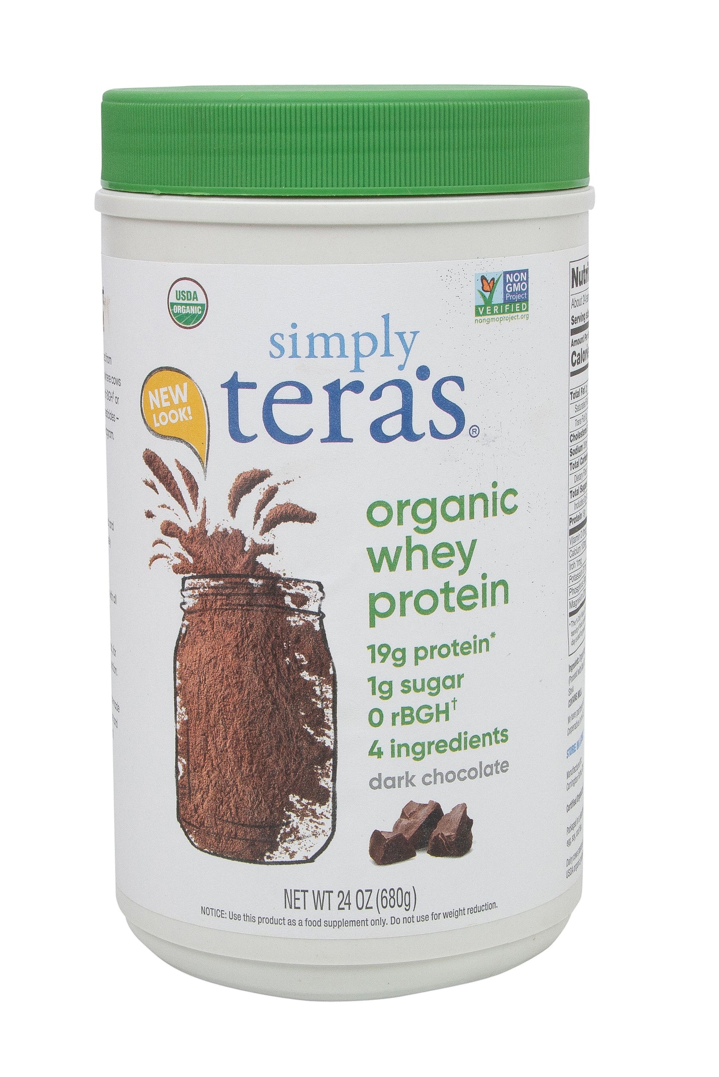Whey Protein Powder, Grass-fed, Dark Chocolate