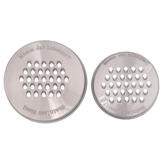 Grater/Shredder Stainless Steel Lid Wide & Narrow Mouth