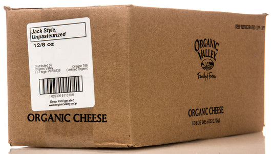 Wisconsin Cheese, Raw, Jack Style, Organic