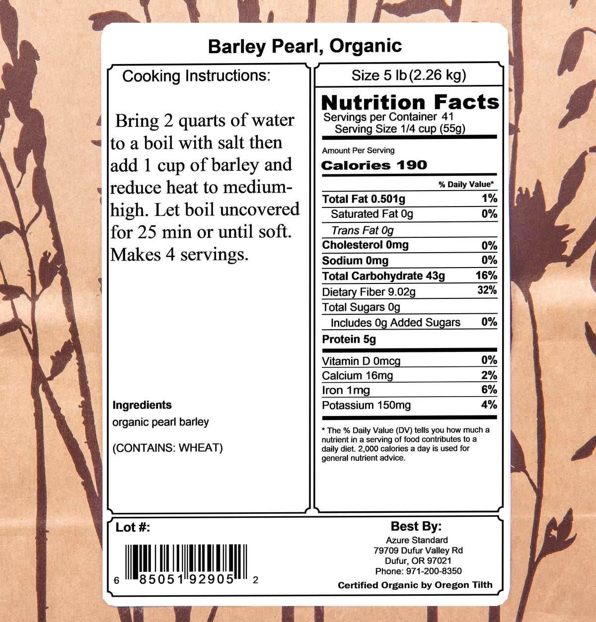Barley Pearl, Organic