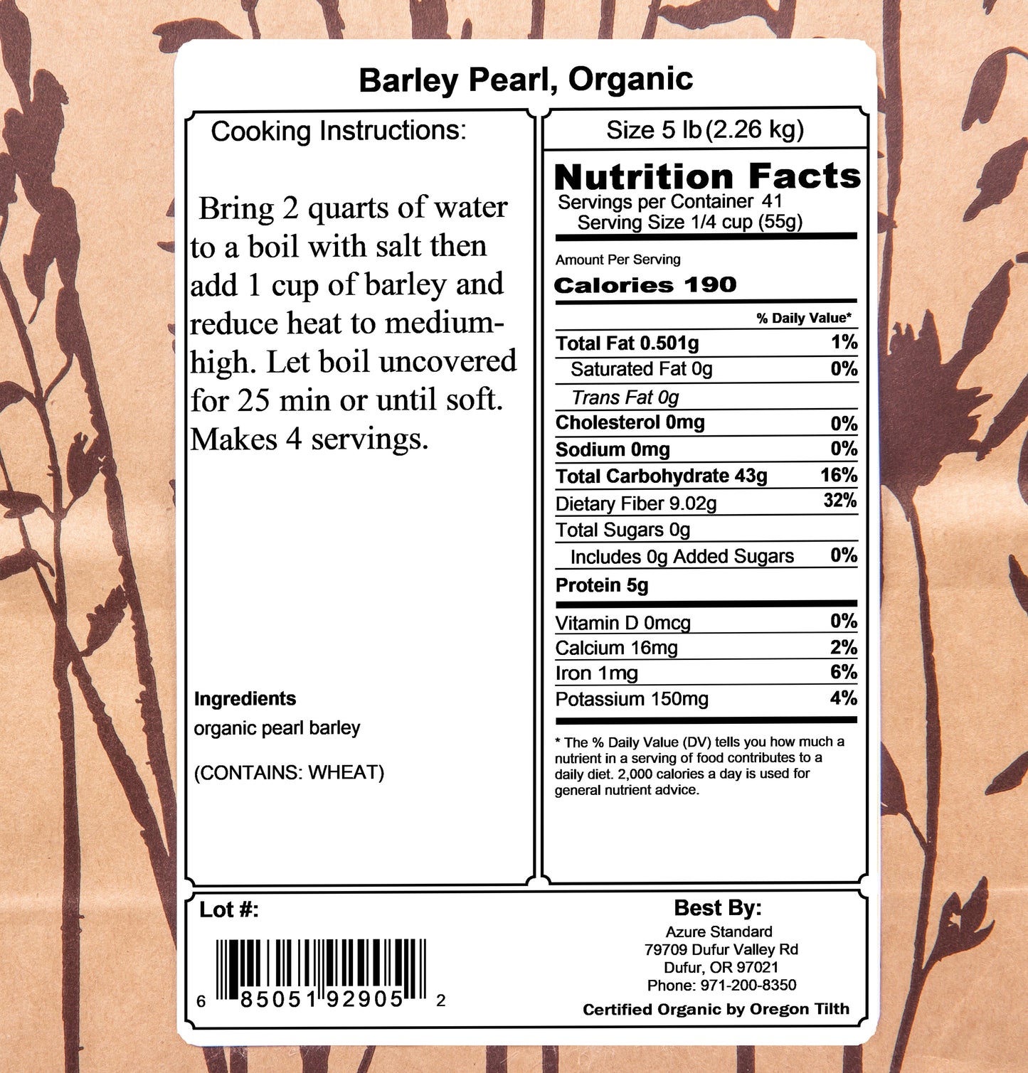Barley Pearl, Organic