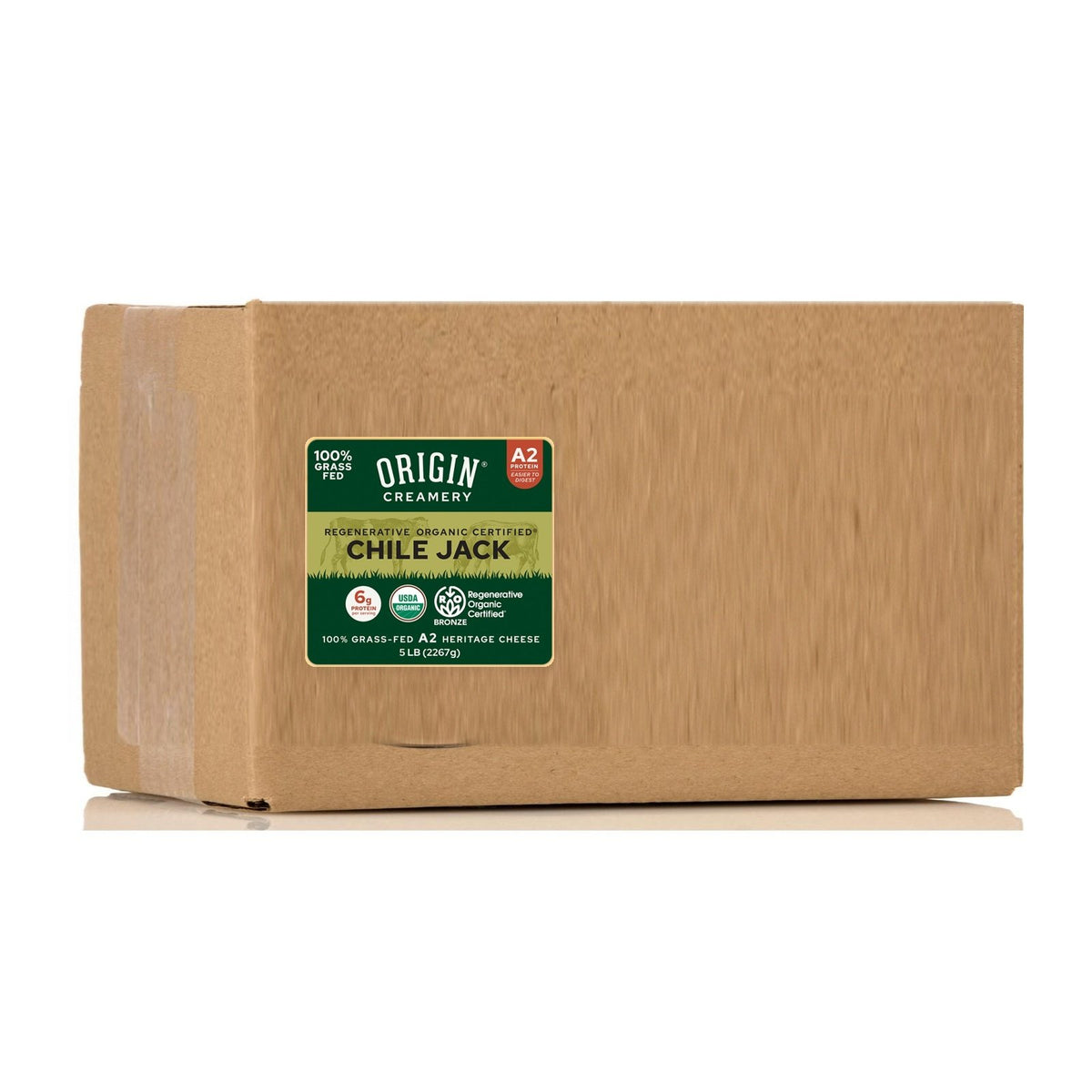 A2 Chile Jack Cheese block, Organic