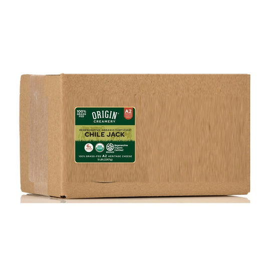 A2 Chile Jack Cheese block, Organic
