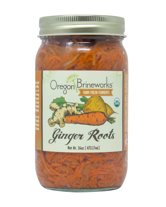 Ginger Roots, Raw, Fermented, Organic