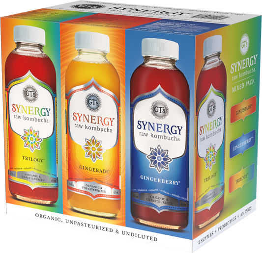 SYNERGY, Kombucha Raw, Variety Pack
