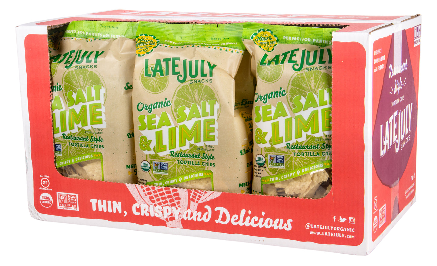 Tortilla Chips, Restaurant Style, Sea Salt & Lime, Organic