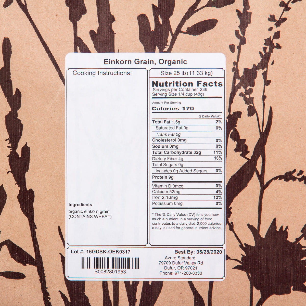 Einkorn Grain, Organic