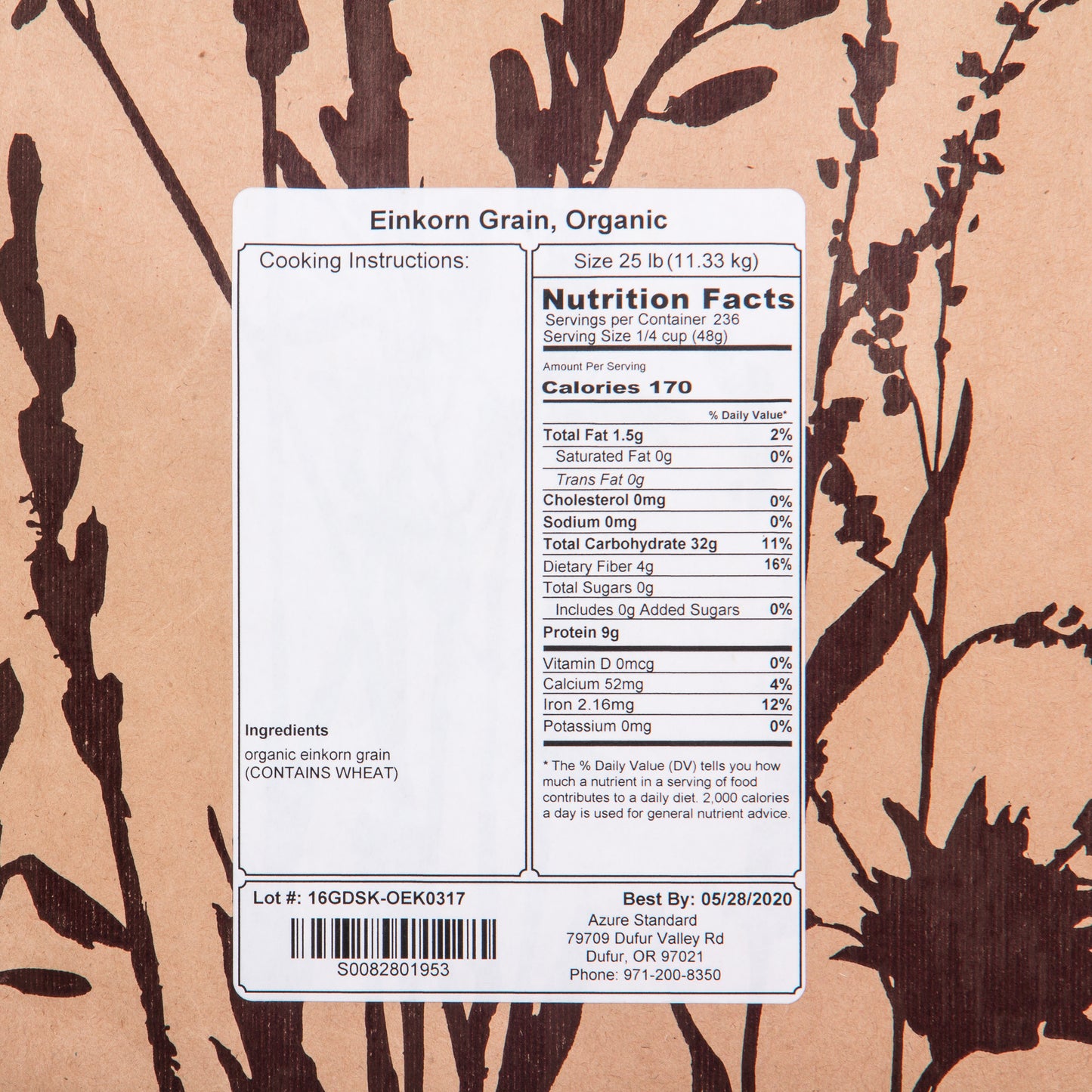 Einkorn Grain, Organic