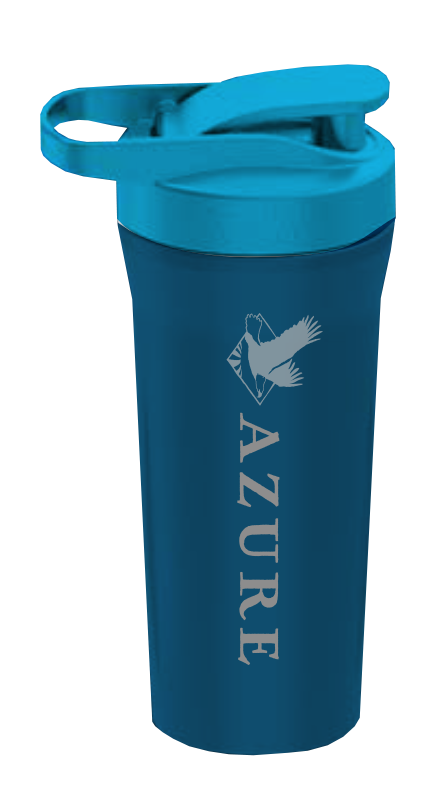 Stainless Steel Shaker Bottle, Azure Blue