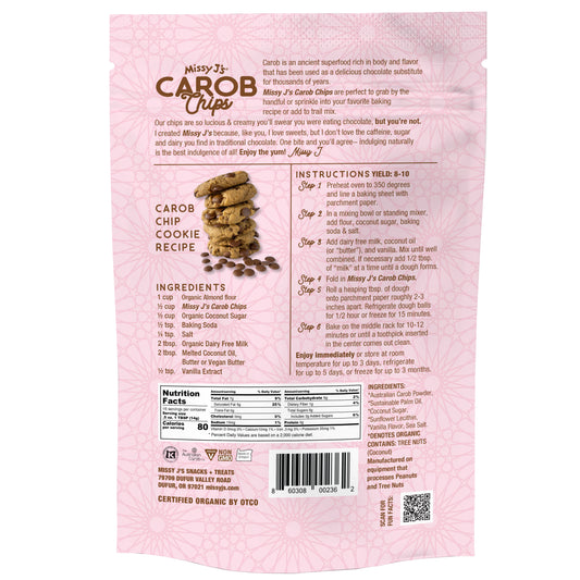 Carob Chips Sweetened, Organic