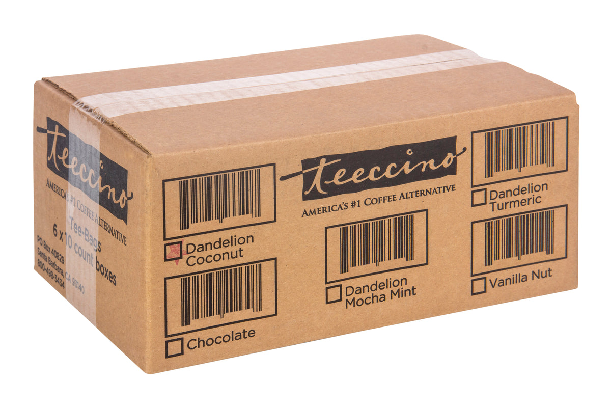Dandelion Coconut, Roasted, Herbal Tea Bags, Organic