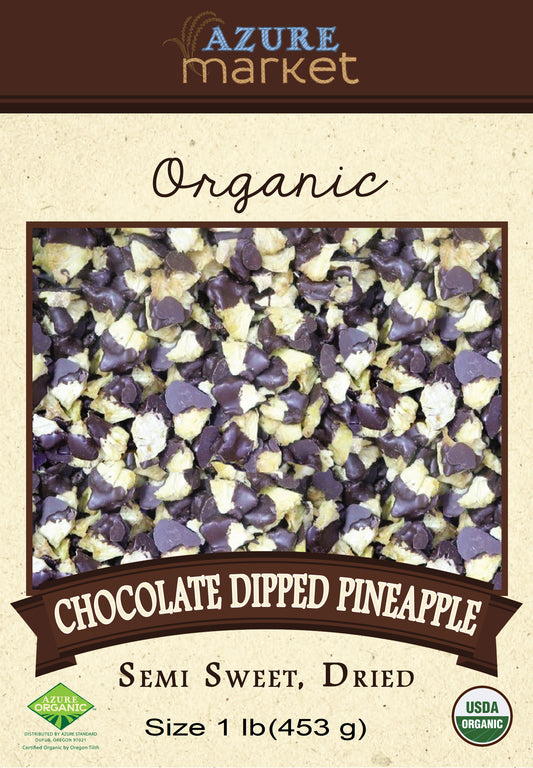 Semi Sweet Chocolate Dipped Dried Pineapple, Organic