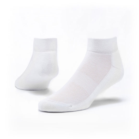 Sport Sock, Low Cut, White, 10-13, Organic