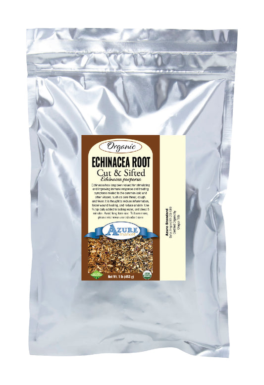 Echinacea Purpurea Root, Cut & Sifted, Organic