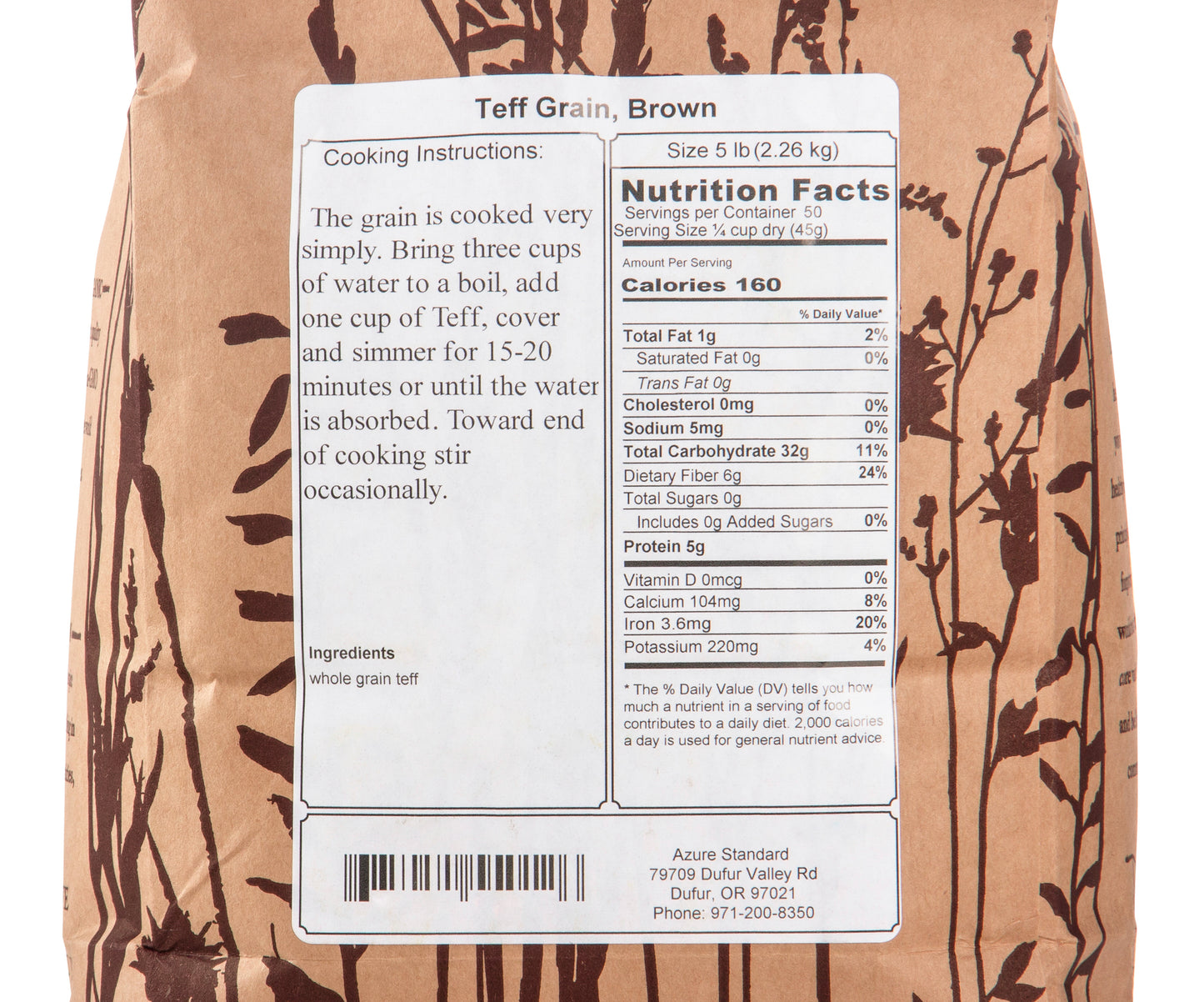 Teff Grain, Brown