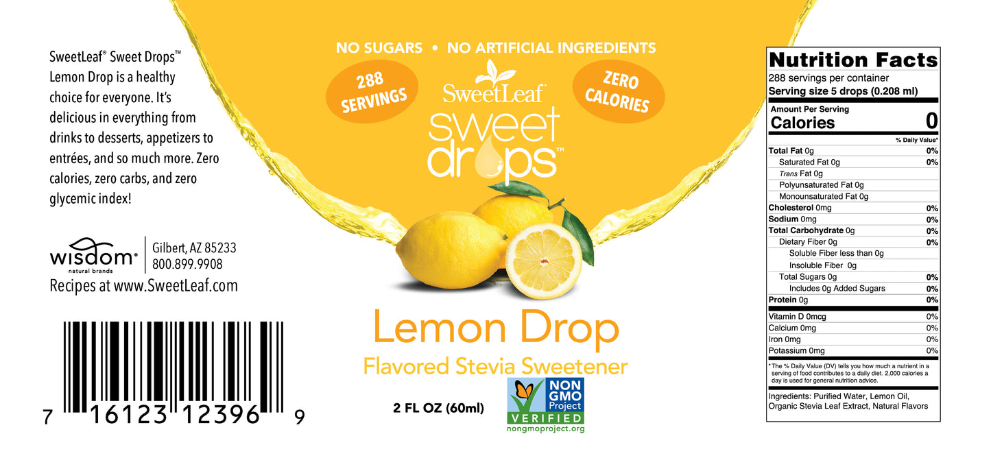 Stevia Clear Liquid, Lemon Drop