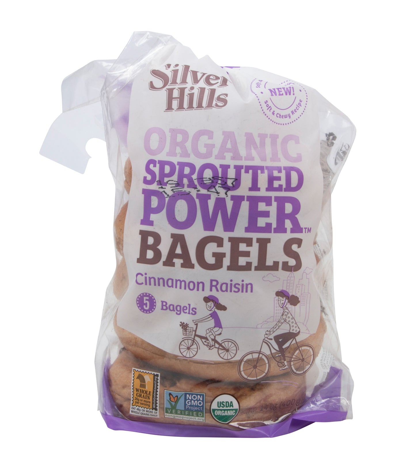 Bagels, Cinnamon Raisin Sprouted, Frozen