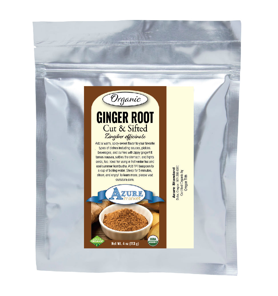 Ginger Root, Cut & Sifted, Organic