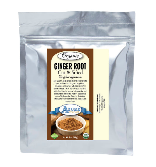 Ginger Root, Cut & Sifted, Organic
