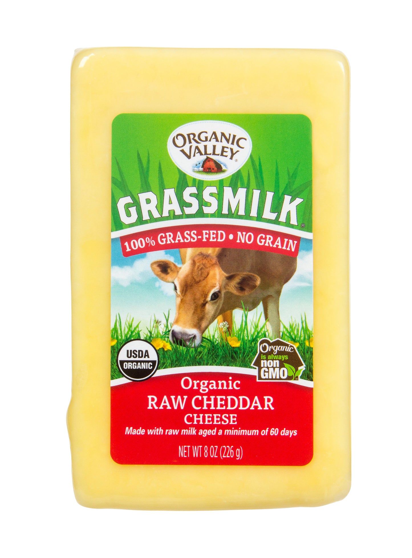 Cheddar Cheese, Raw, Grassmilk, Organic